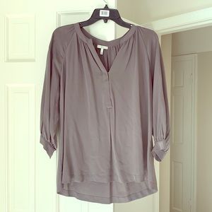 Joie crepe silk top in elephant grey